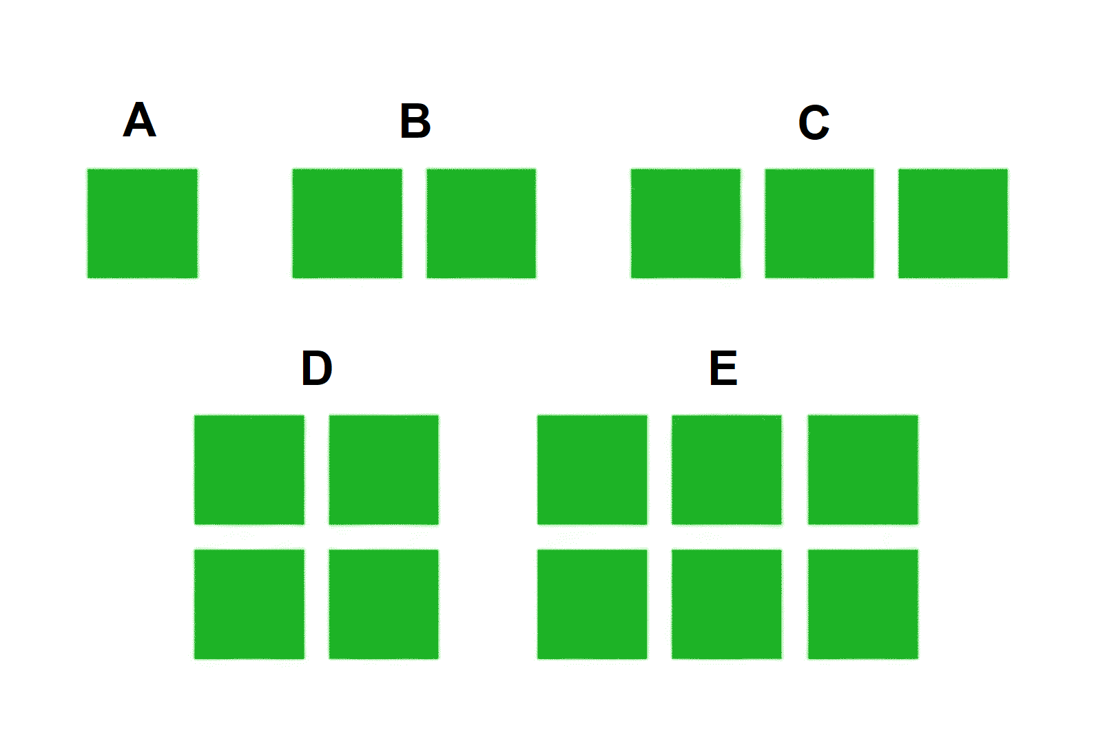 Posibles combinaciones de módulos de 2x2 metros en Adapta Tu Espacio para ampliar el área alquilada